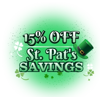 15% off St. Pat’s savings