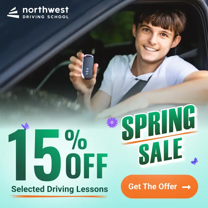 spring sale 15 percent discount on clark county driving lessons side menu cta