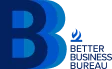 Logo of the Better Business Bureau featuring a stylized B and a flame symbol.